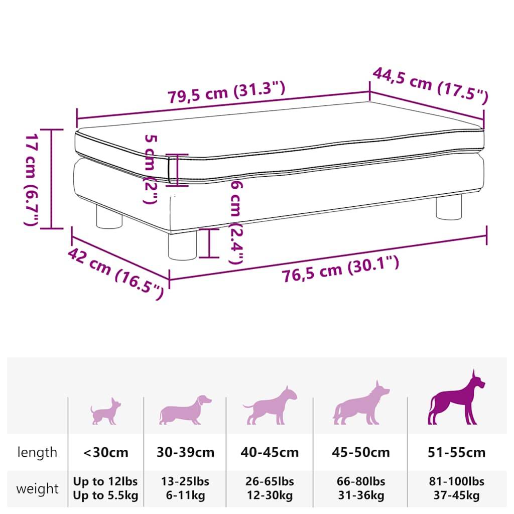 Lit pour chien velours et bois rose 100 x 50 x 30 cm - PANGIVO - Image 10