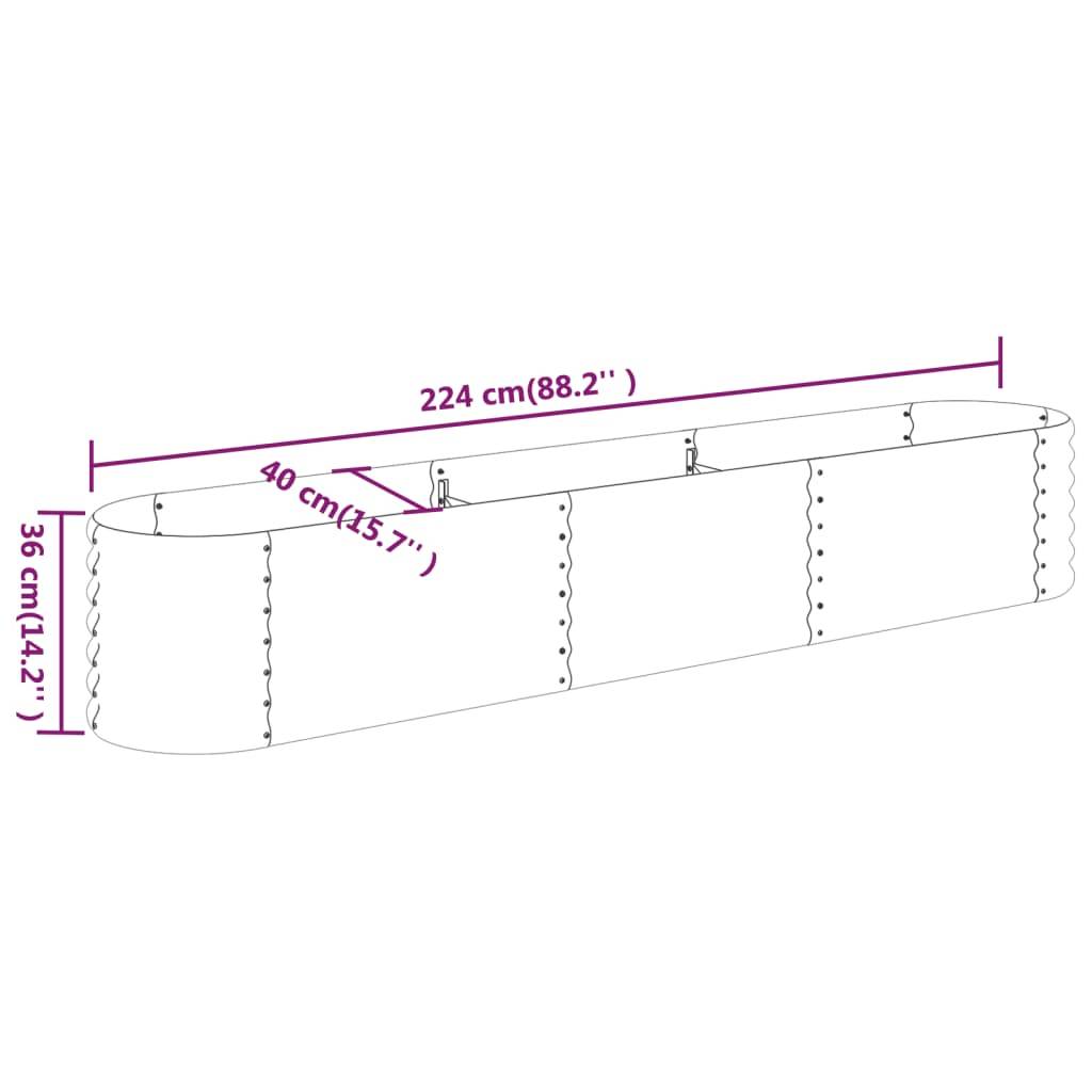 Support pot & bac acier vert 224 x 40 x 36 cm - Prolenta premium p337.7 ...
