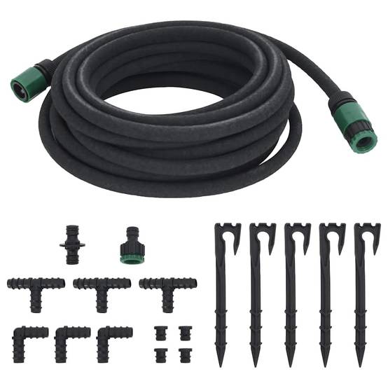 Vidaxl - Tuyau d'arrosage de jardin noir 0,6" 10 m caoutchouc vidaXL 155868 - Image 2