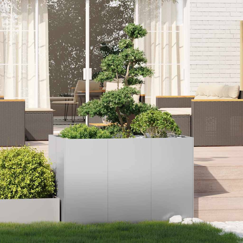 Jardinière acier galvanisé 120 x 80 x 80 cm - PANGIVO - Image 3