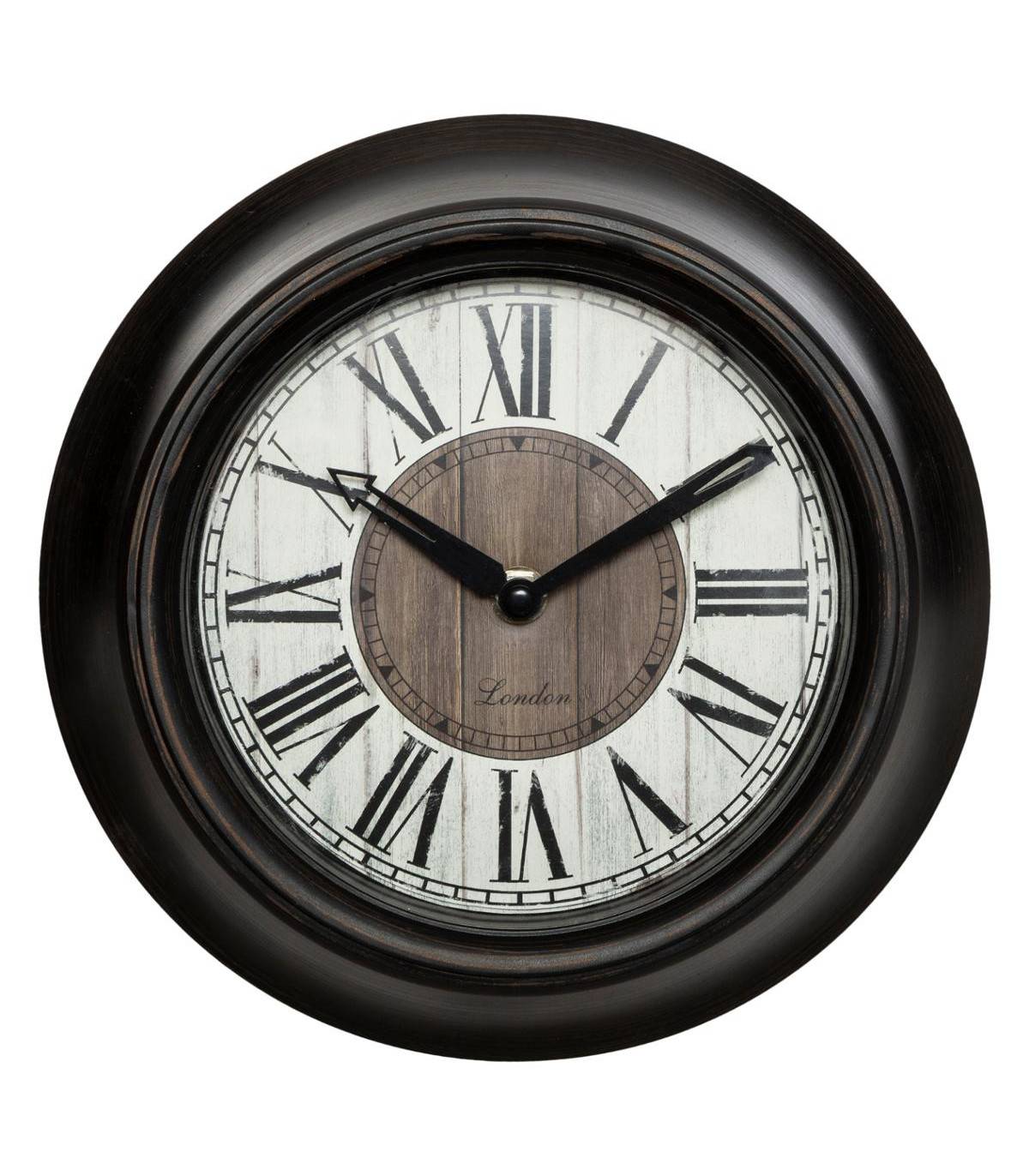 Pendule murale silencieuse rétro et vintage D 23 cm - Image 1