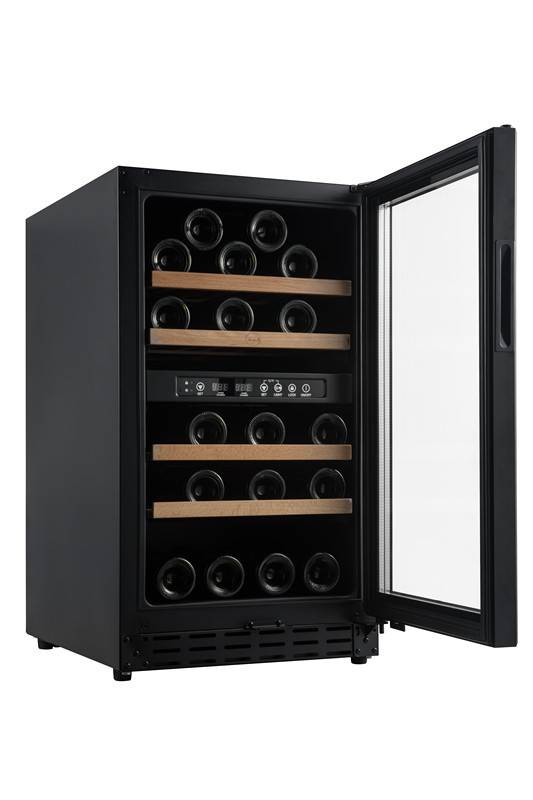 Cave à vin 40 bouteilles CHR noire 2T -Vinobox - Gamm vert