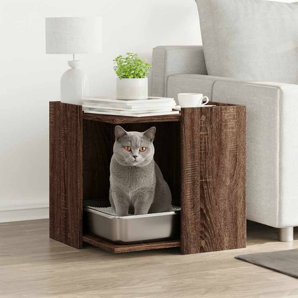 Prolenta Premium - Meuble à litière pour chat bois marron  53 x 53 x 51 cm  - Prolenta premium p343.6 - Image 2