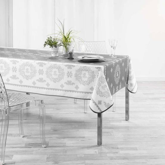 Nappe Imprimée "Madelyne" 150x300cm Blanc - Image 2