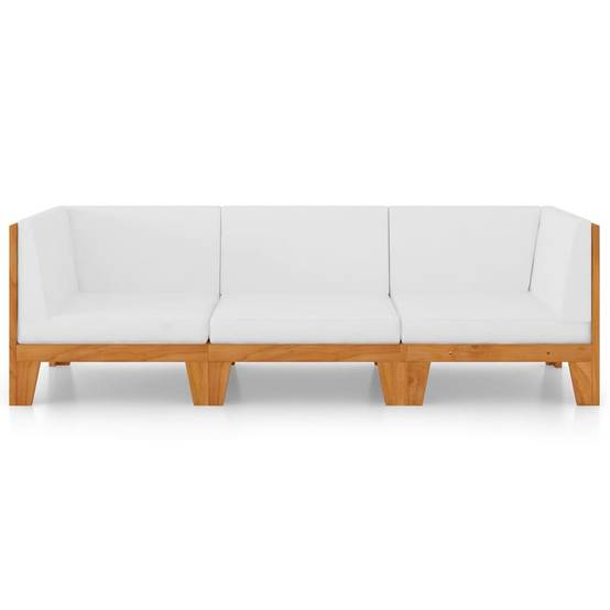 Vidaxl - Salon de jardin 3 pcs avec coussins Bois d'acacia solide vidaXL 3058114 - Image 4