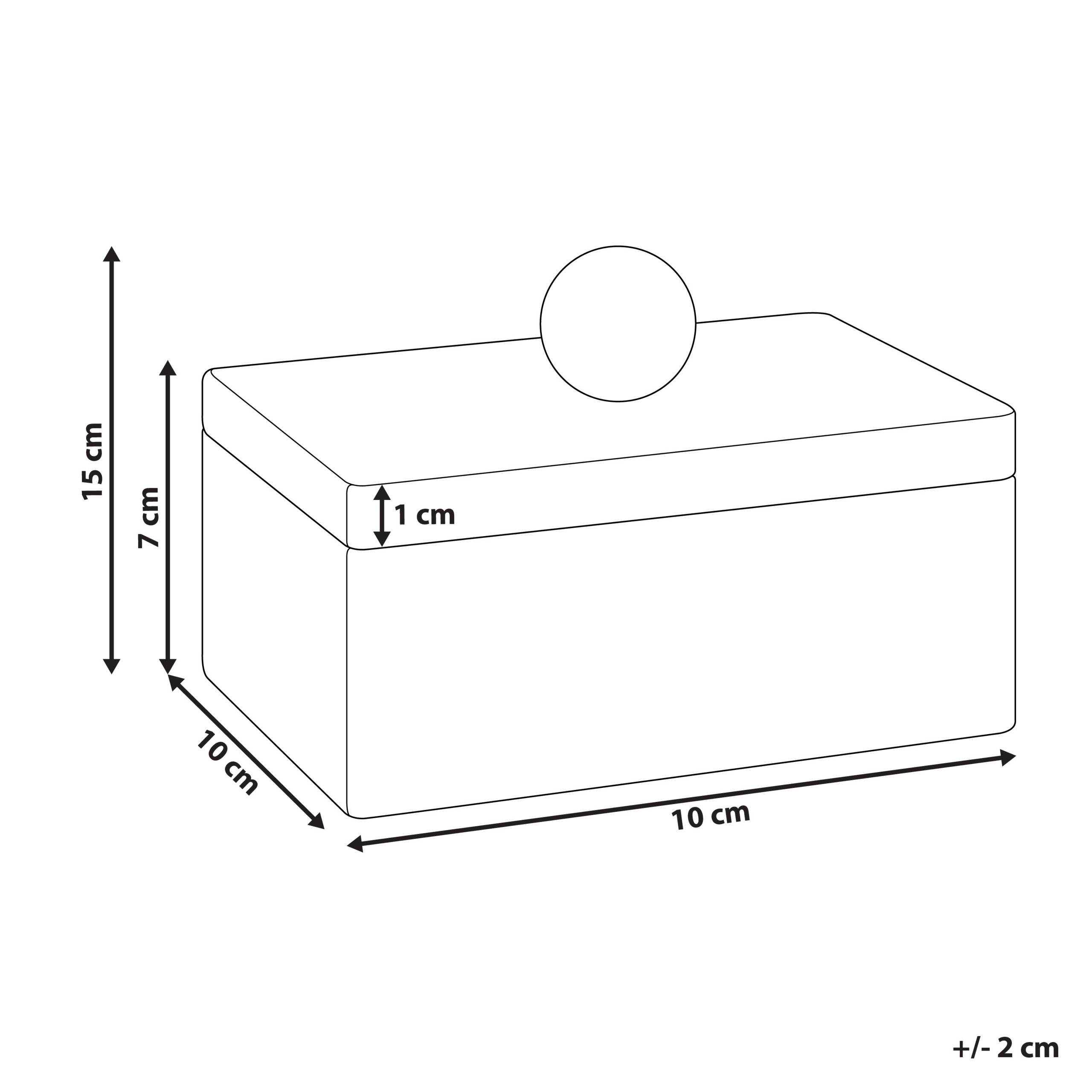 Beliani - Boîte Décorative Blanc Marbre de Rangement pour Bijoux Style Moderne Glam - Image 3