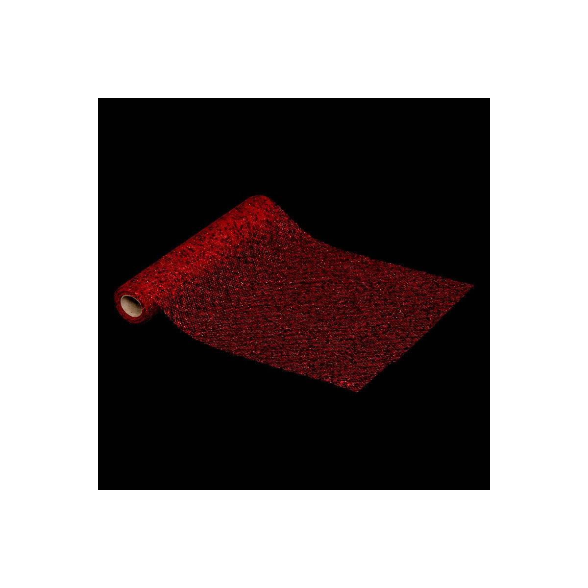 Chemin de Table Sequins "Colorama" 28x300cm Rouge
