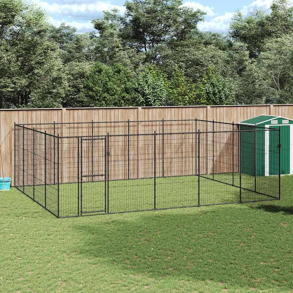 Vidaxl - Chenil d'extérieur pour chiens Acier 24,2 m² vidaXL 3082314 - Image 1