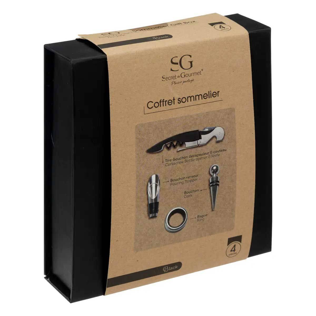 Coffret Sommelier 4 Pièces "Arthur" 15cm Noir - Image 6