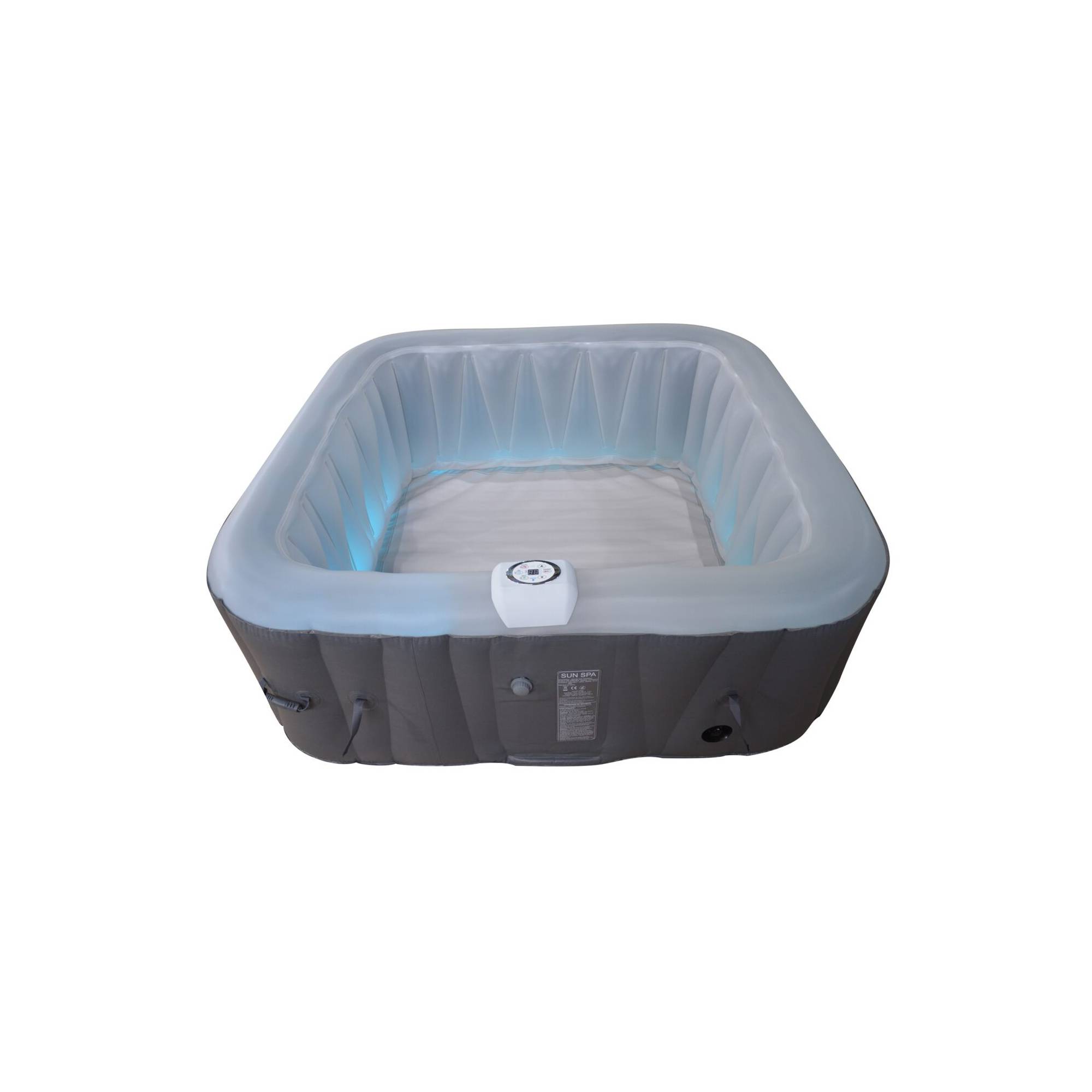 Spa gonflable 4 places carré - Sunspa - Bandeau LED inclus - Dimensions : 155 x 155 cm - Image 9