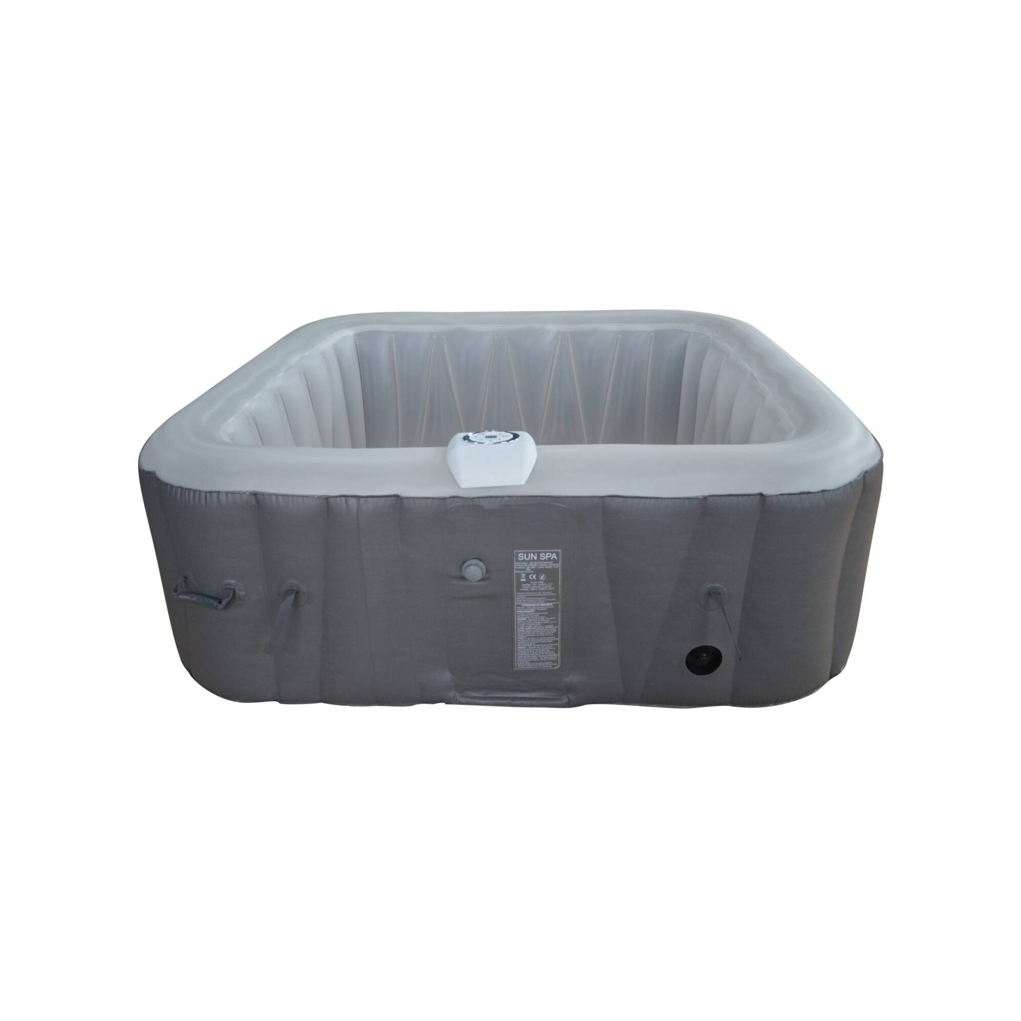 Spa gonflable 4 places carré - Sunspa - Bandeau LED inclus - Dimensions : 155 x 155 cm - Image 3
