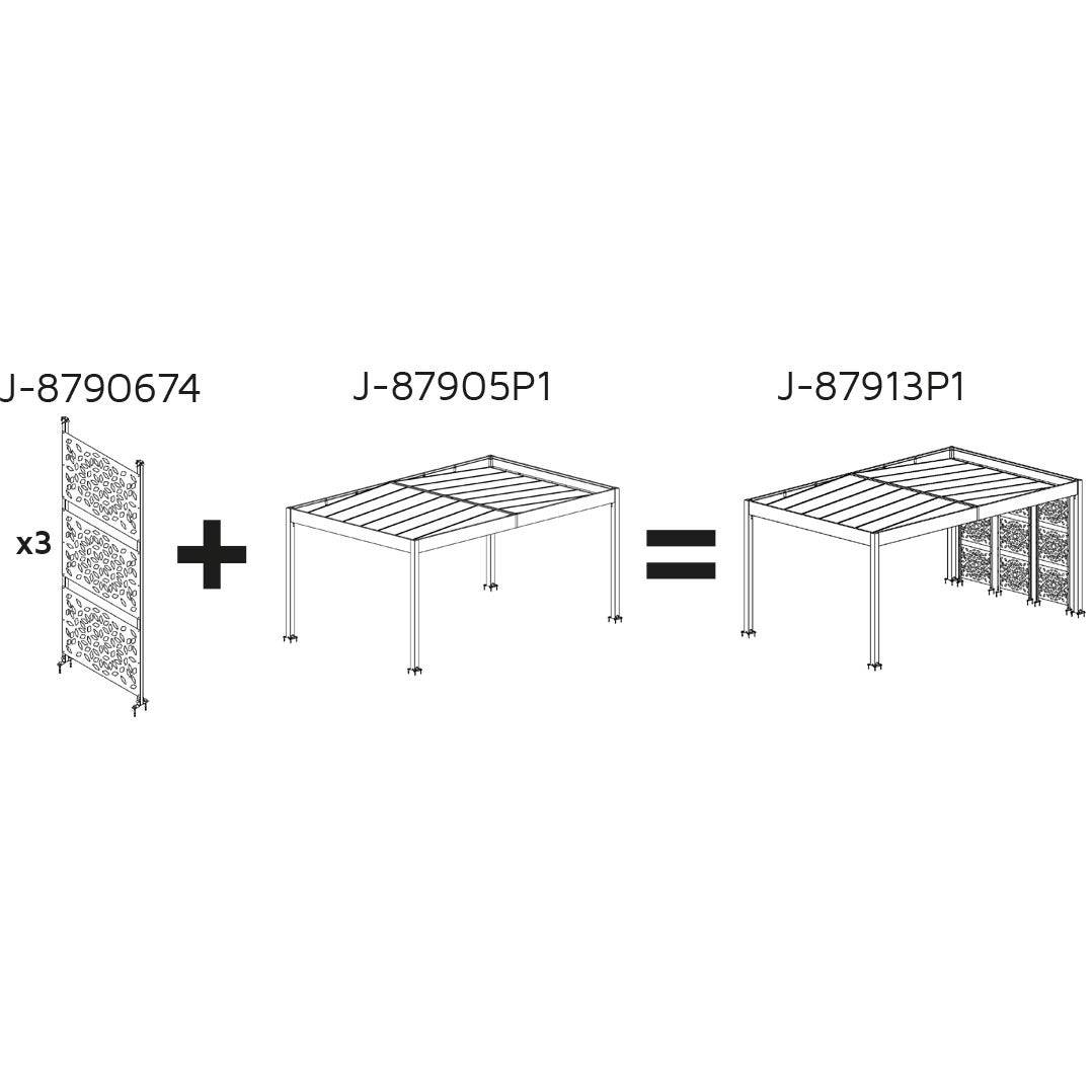 Trigano Jardin - Lot 3 claustras carport Libeccio aluminium Trigano - Image 8
