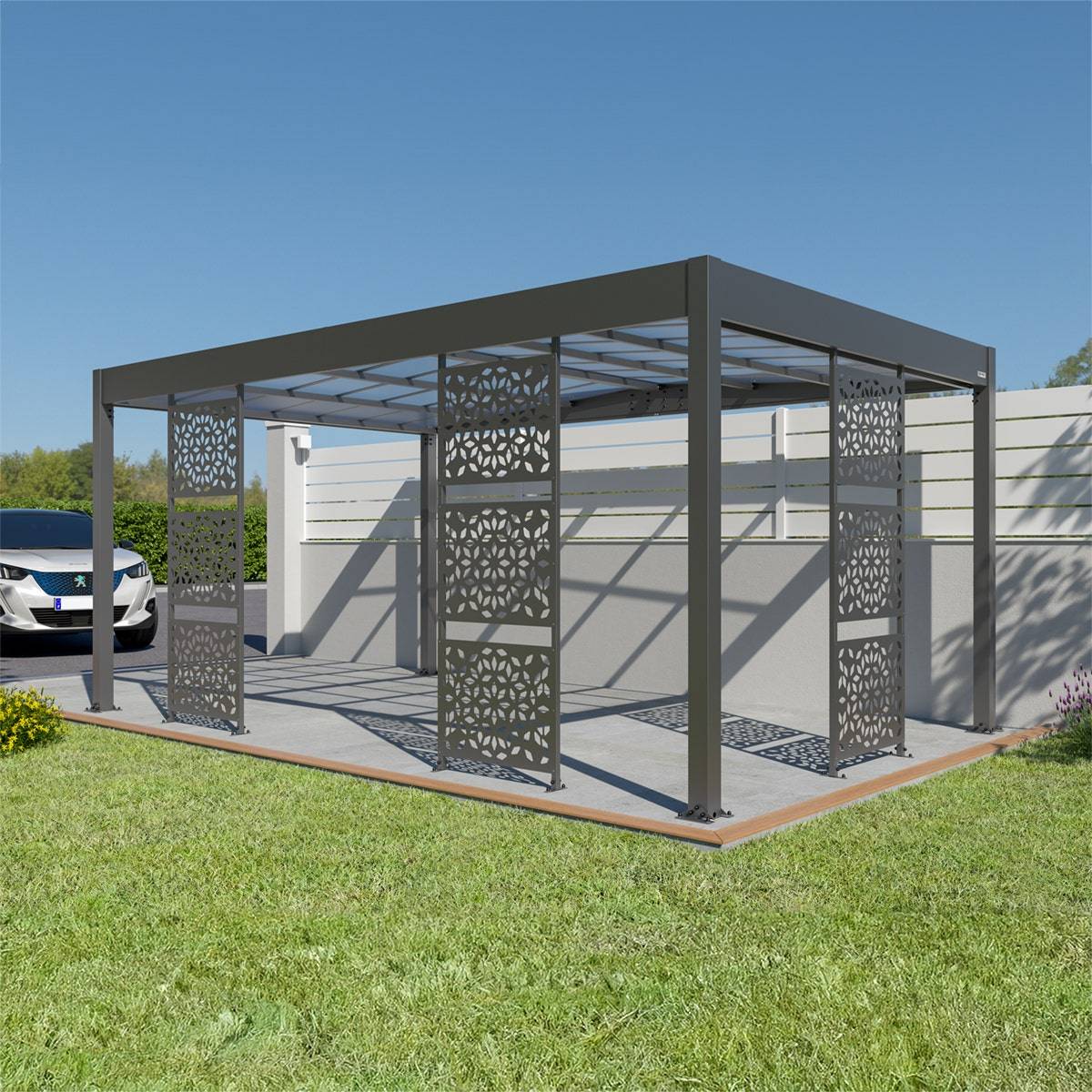 Trigano Jardin - Lot 3 claustras carport Libeccio aluminium Trigano - Image 3