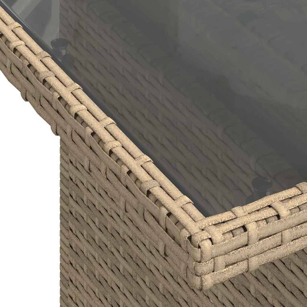 ComfortXL - Salon de jardin d'angle 7 pcs Poly rotin avec rangement extérieur Beige – ComfortXL Outdoor Living - Image 8