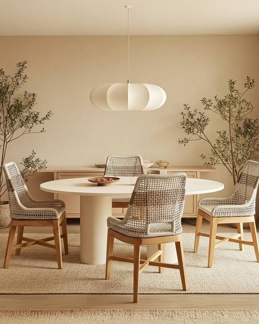 Kos - Lot de 2 Chaise Kos dossier haut en teck massif et corde naturelle beige - UNIQKA - Image 1