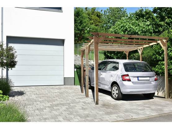 Carport Voiture En Bois "solar Ii" 3 X 5 X 2.4 -habitat Et Jardin - Image 2