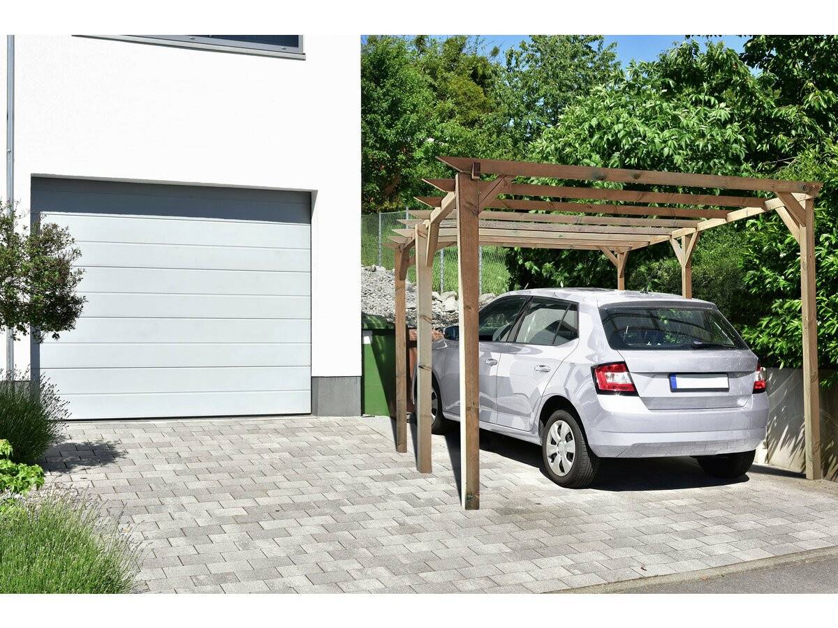 Habitat Et Jardin - Carport Voiture En Bois "solar Ii" 3 X 5 X 2.4 -habitat Et Jardin - Image 2