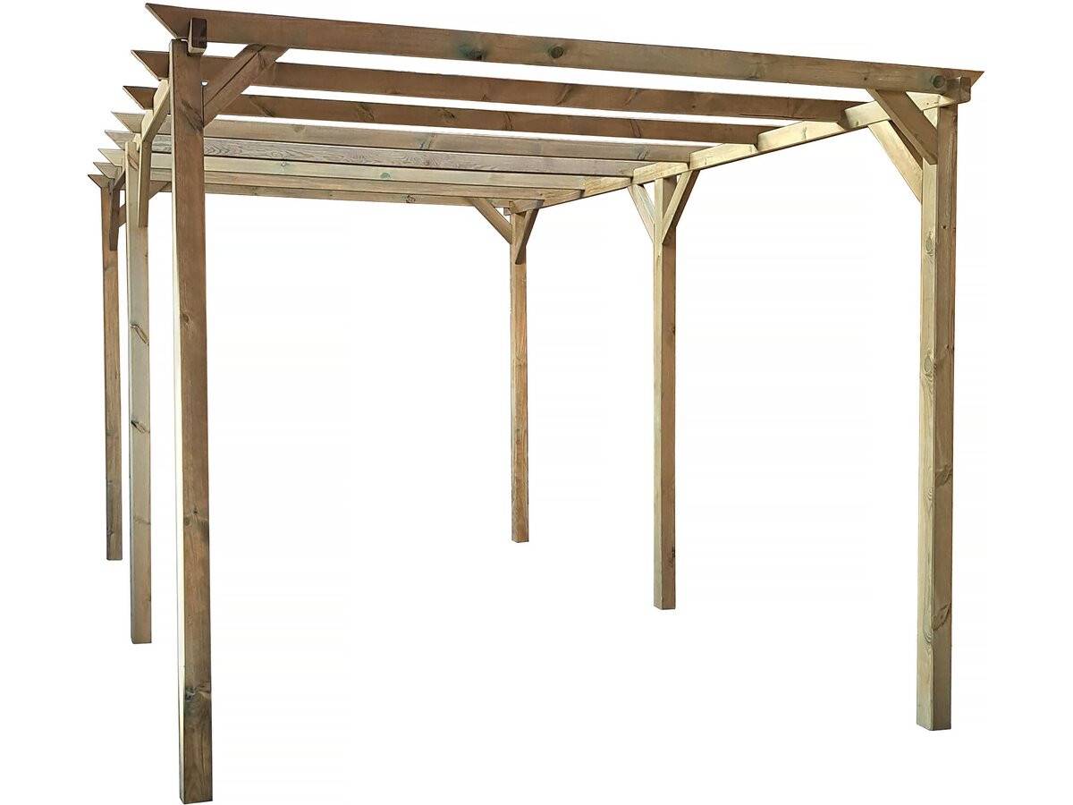 Habitat Et Jardin - Carport Voiture En Bois "solar Ii" 3 X 5 X 2.4 -habitat Et Jardin - Image 1