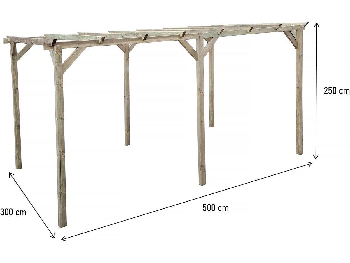 Carport Voiture En Bois "solar Ii" 3 X 5 X 2.4 -habitat Et Jardin - Image 3
