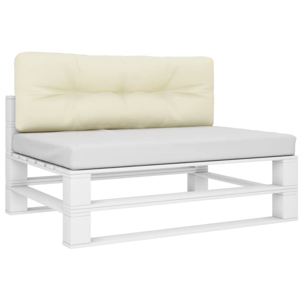 Coussin d'extérieur - Coussin de palette - Coussin de Siège pour intérieur et extérieur crème 120x40x12 cm tissu - Image 3
