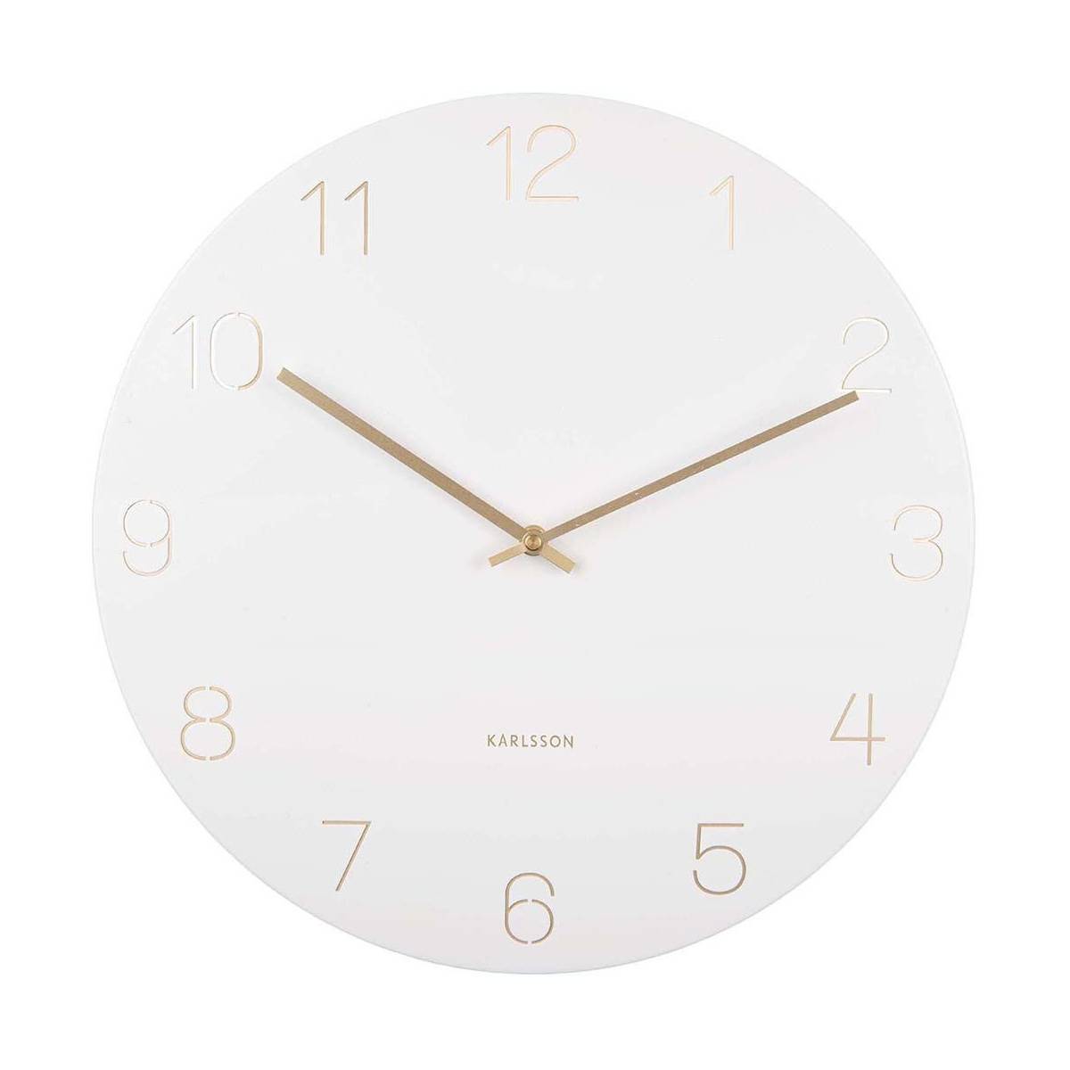 Karlsson - Horloge en métal chiffres gravés Charm - Image 1