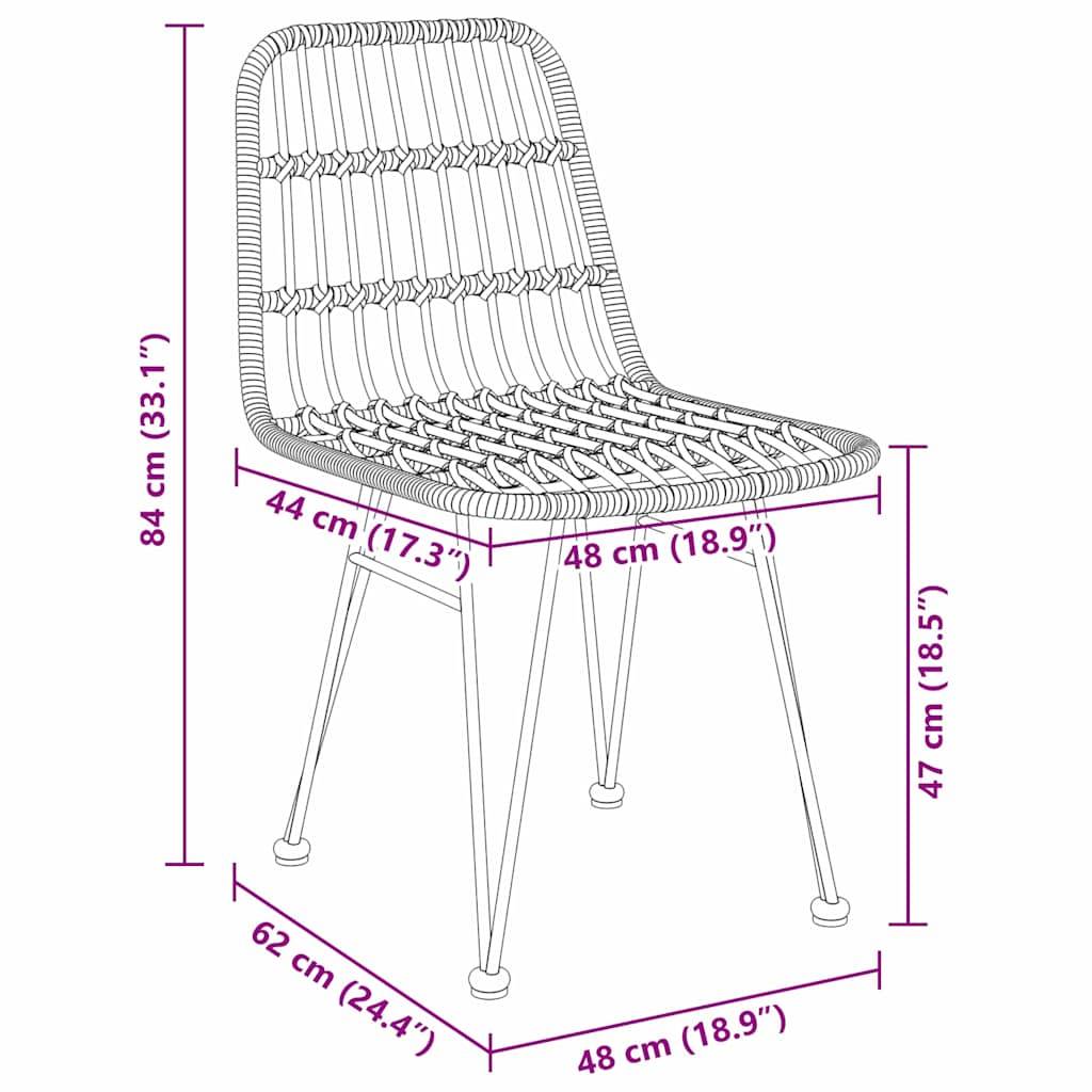 Vidaxl - Ensemble de salle à manger pour jardin 5 pcs Noir vidaXL 3379199 - Image 3
