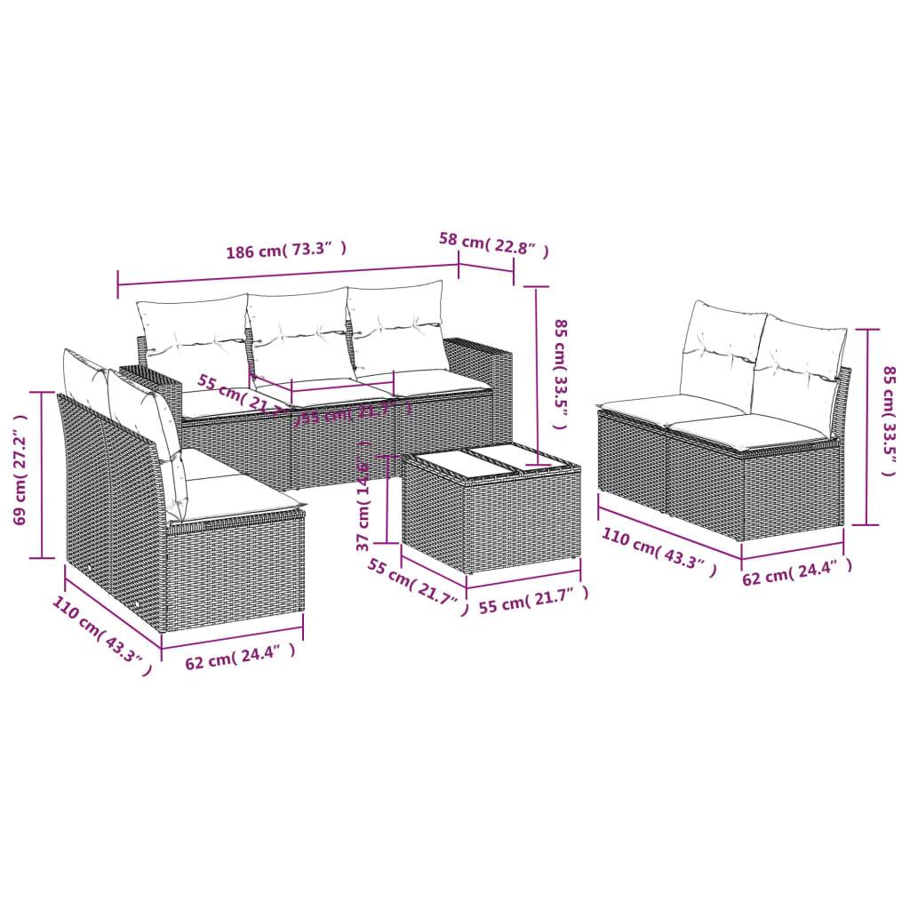 Salon de Jardin 7 Places Résine Tressée Noire avec Table Basse et Modules de Rangement – ComfortXL Outdoor Living - Image 3