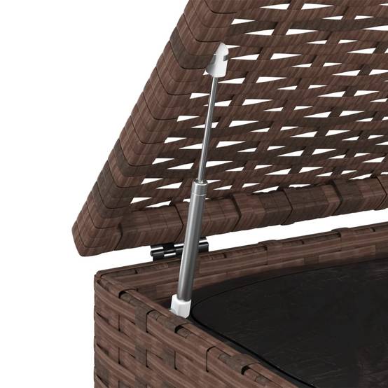 Boîte à coussins de jardin résine tressée 100 x 97,5 x 104cm marron - Image 4