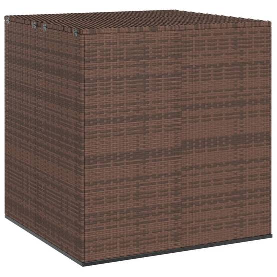 Boîte à coussins de jardin résine tressée 100 x 97,5 x 104cm marron - Image 2