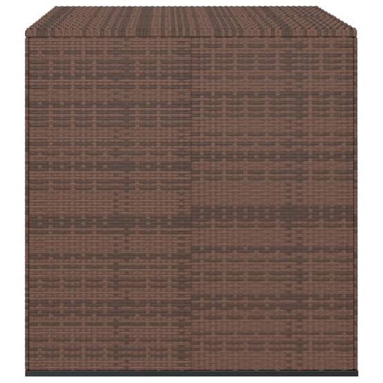 Boîte à coussins de jardin résine tressée 100 x 97,5 x 104cm marron - Image 3
