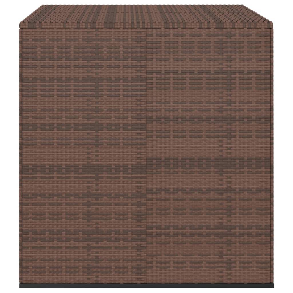 Boîte à coussins de jardin résine tressée 100 x 97,5 x 104cm marron - Image 3