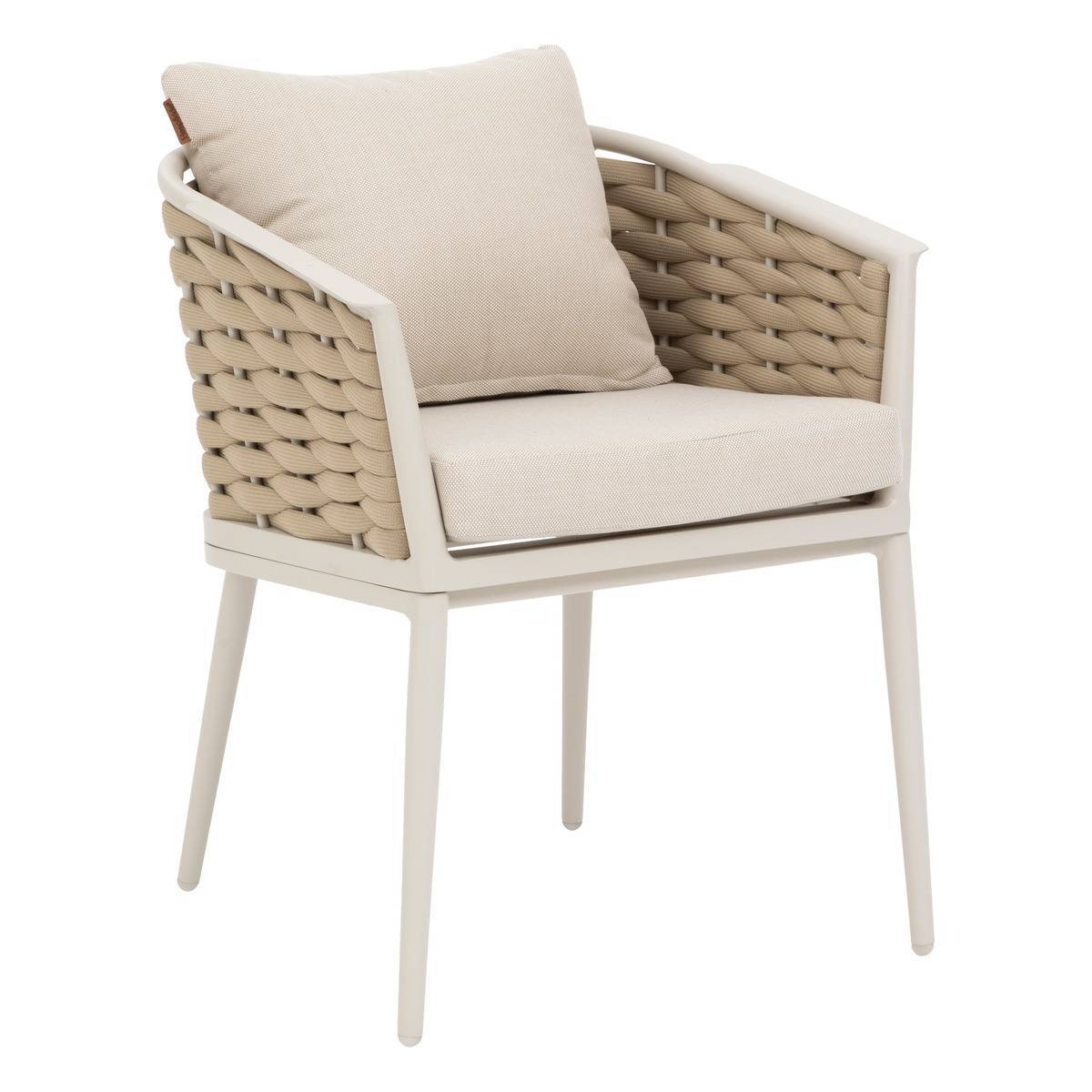 Hesperide - Lot de 2 fauteuils de jardin "Yconia" argile & beige aluminium et polyester Hespéride - Image 2