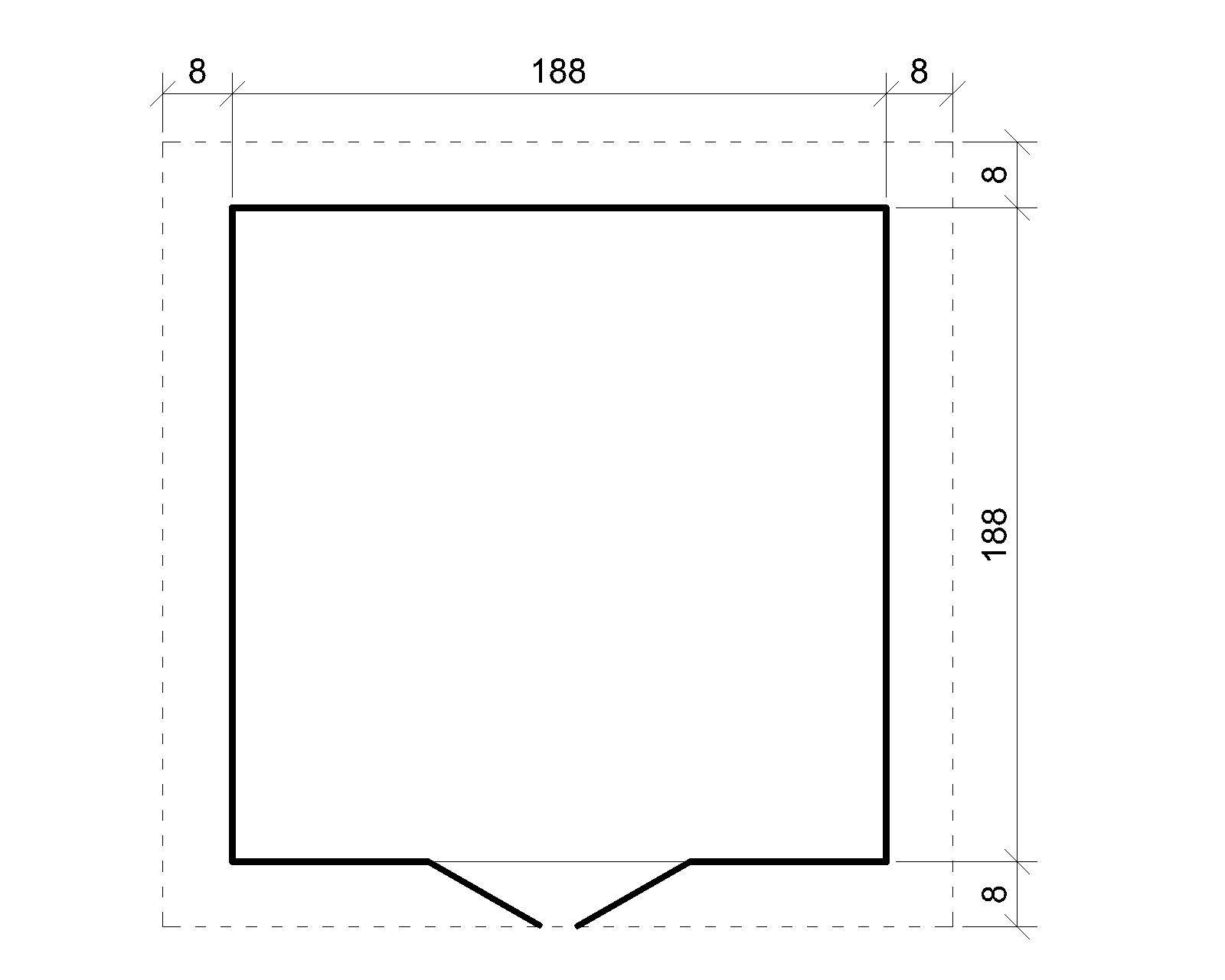 Timbela - Abri de jardin en bois l204xL204xH200 cm / 3.53 m² avec sol traité - Petit abri à outils, Local à vélos - 19 mm d’épaisseur - Timbela M309+M309G - Image 6