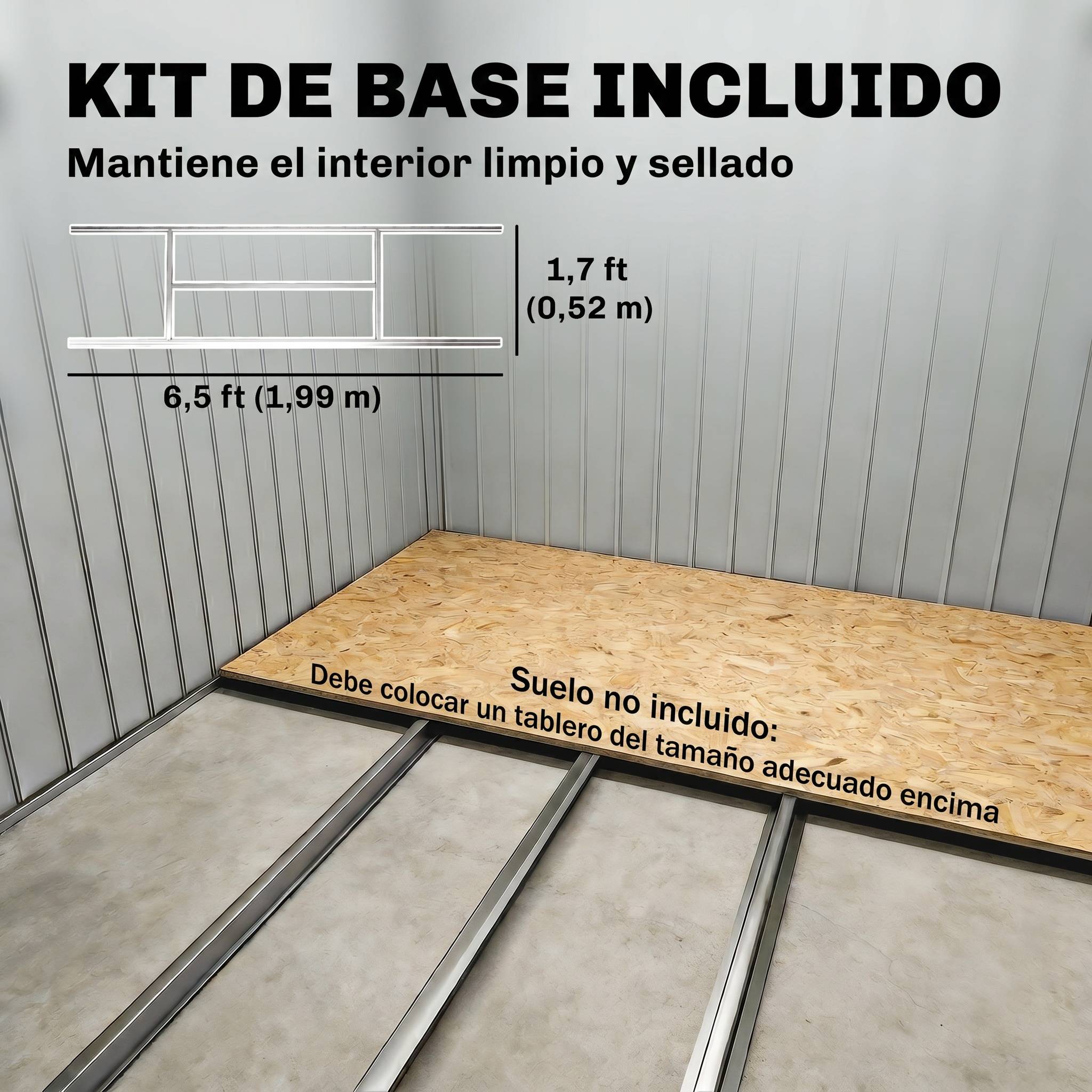 Abri de jardin 213x130x185 cm remise métallique extérieure outils gris - Image 8