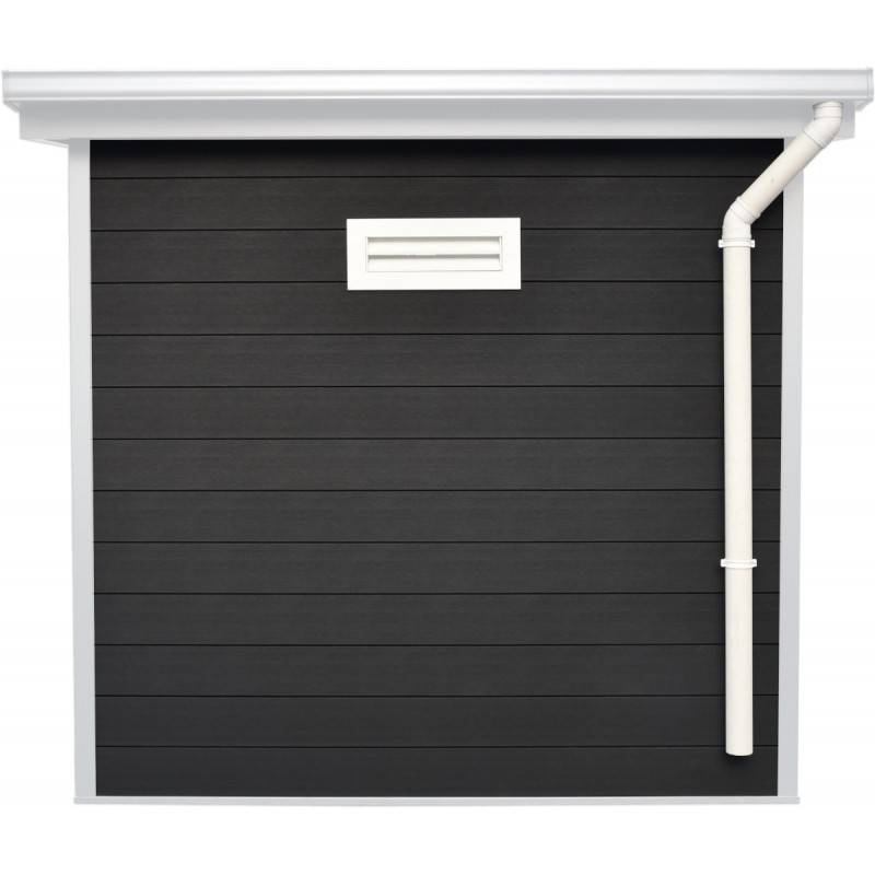 Abri de jardin 4,41m² en bois composite anthracite toit monopente Woodlife Garden - Image 5