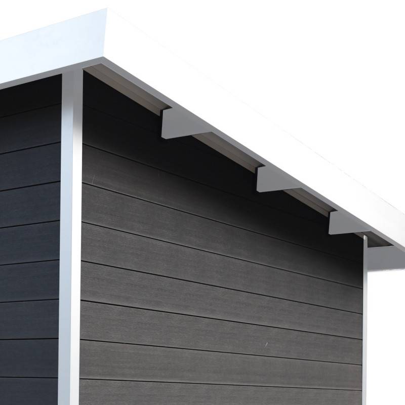 Abri de jardin 4,41m² en bois composite anthracite toit monopente Woodlife Garden - Image 6