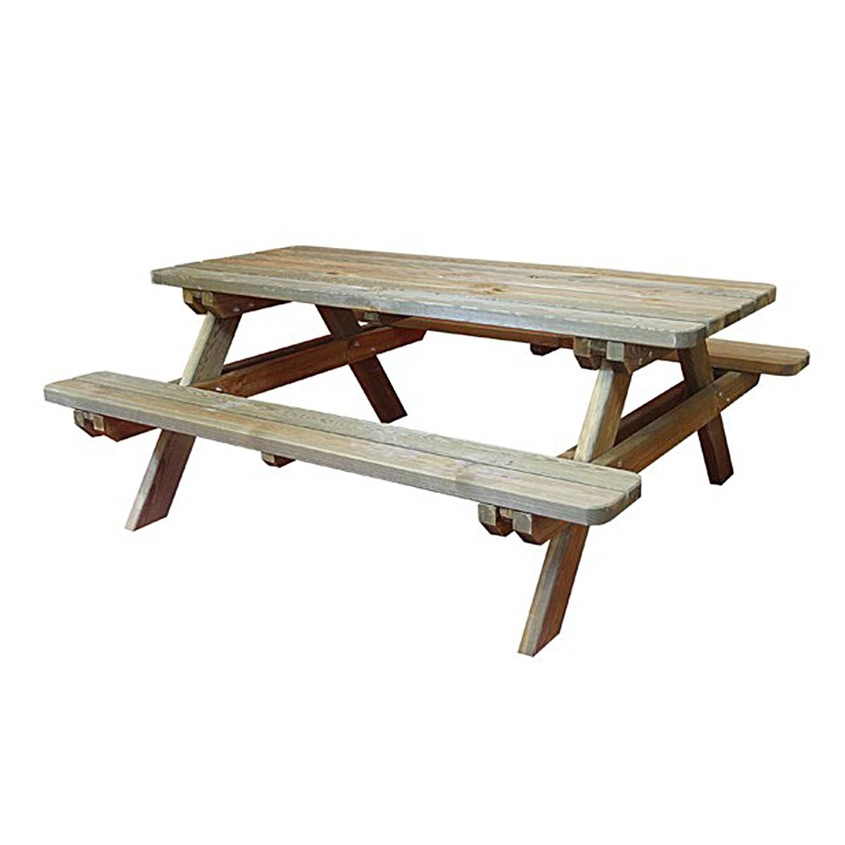 Table de pique-nique bois 4/6 places Rambouillet - Cémonjardin - Image 1