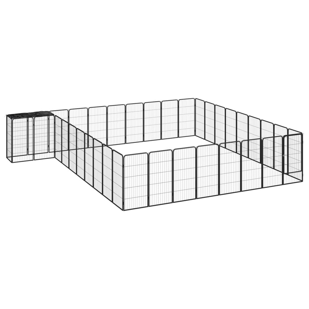 Vidaxl - Parc pour chien 38panneaux Noir 50x100cm Acier enduit de poudre vidaXL 3115955 - Image 1