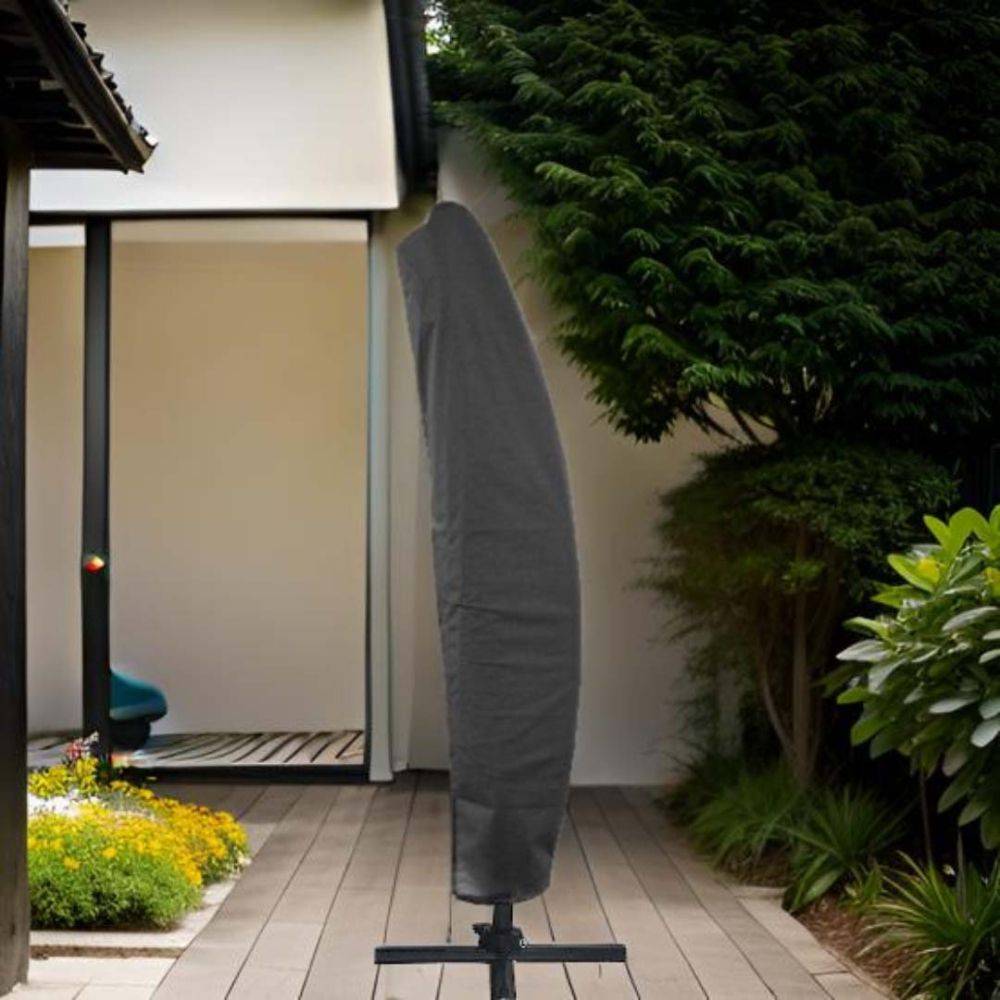 Proloisirs - Housse parasol déporté polyester avec tuteur Pour parasol déporté 4x4m - Image 2