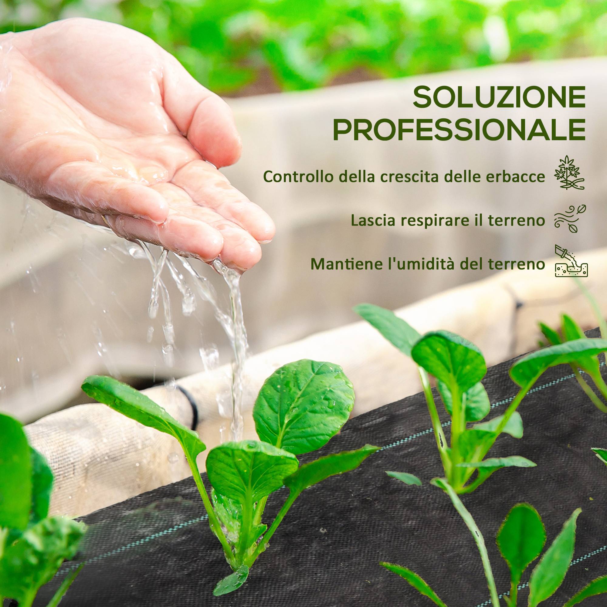ComfortXL - Toile de paillage en polypropylène noir 2 x 100 m 60 g/m² pour jardin et potager contre les mauvaises herbes - Image 4