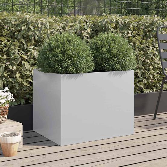 PANGIVO - Jardinière acier galvanisé argenté 62 x 47 x 46 cm - PANGIVO - Image 3