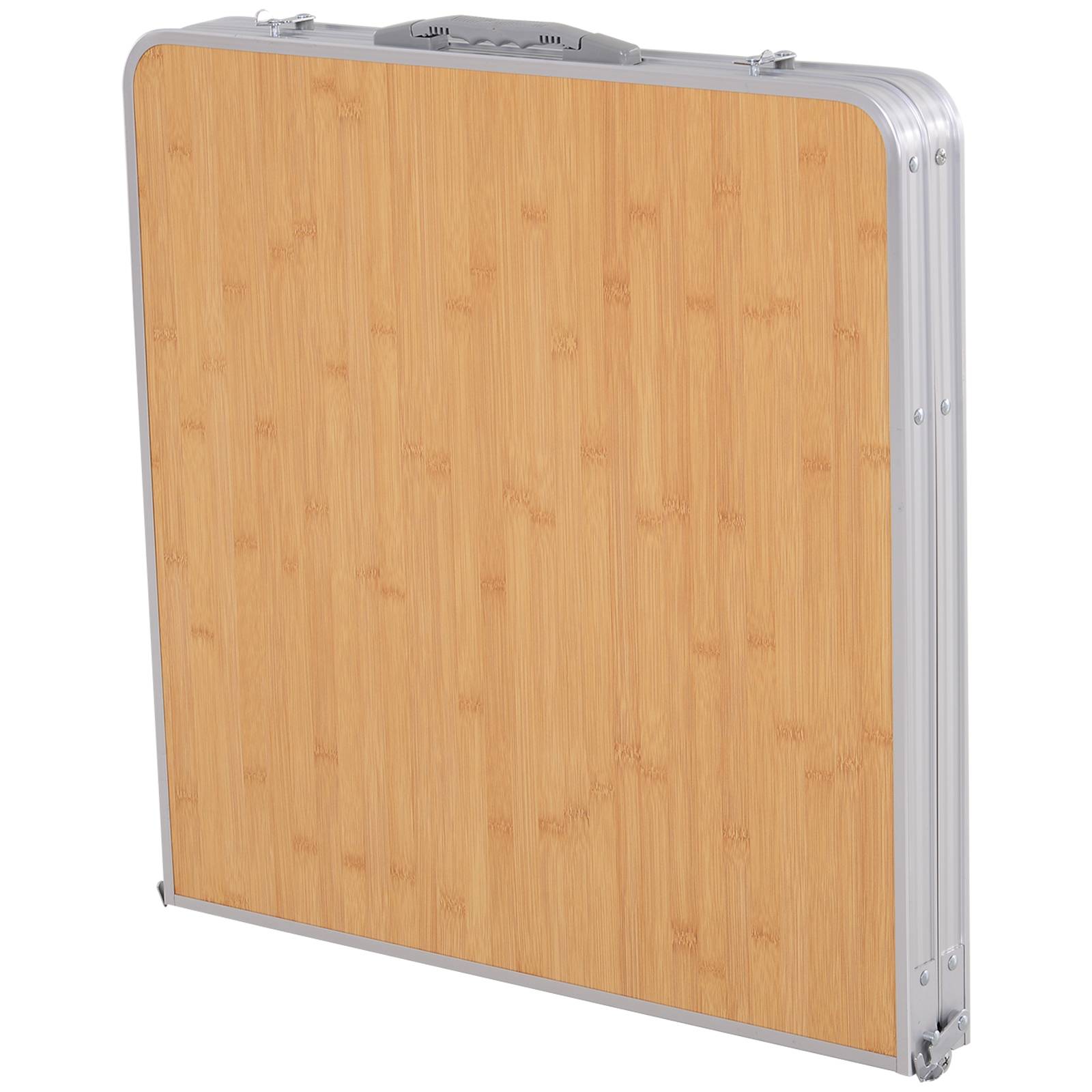 Table de Camping Pliante avec Rallonge Rabattable, Cadre Aluminium, Hauteur Réglable, 30 kg, 153 x 60 x 39/71 cm - Image 9