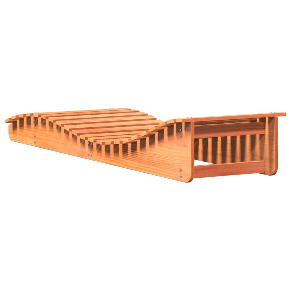 Vidaxl - Chaise longue cire marron 205x60x31,5 cm bois massif de pin vidaXL 844650 - Image 7