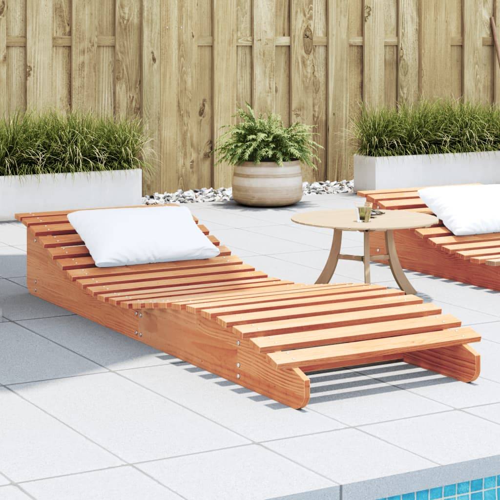 Vidaxl - Chaise longue cire marron 205x60x31,5 cm bois massif de pin vidaXL 844650 - Image 1