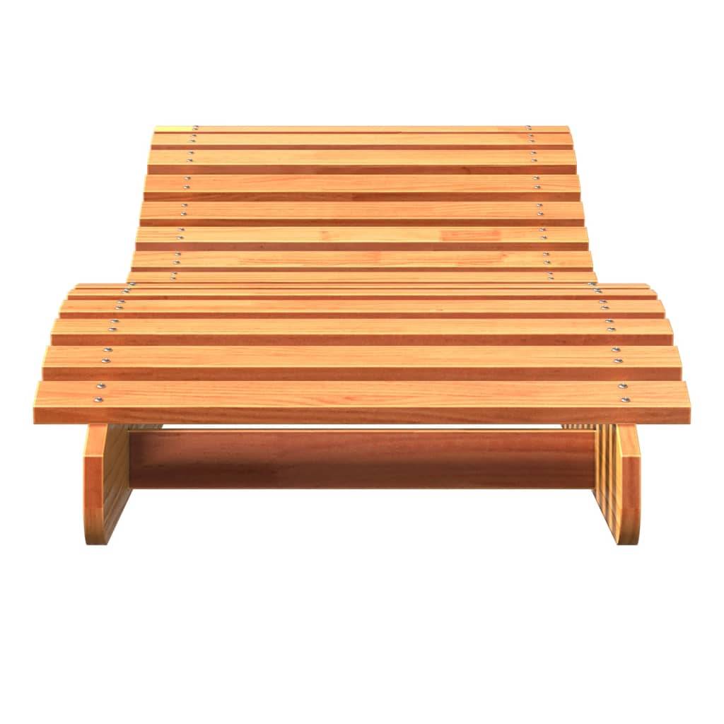 Vidaxl - Chaise longue cire marron 205x60x31,5 cm bois massif de pin vidaXL 844650 - Image 5