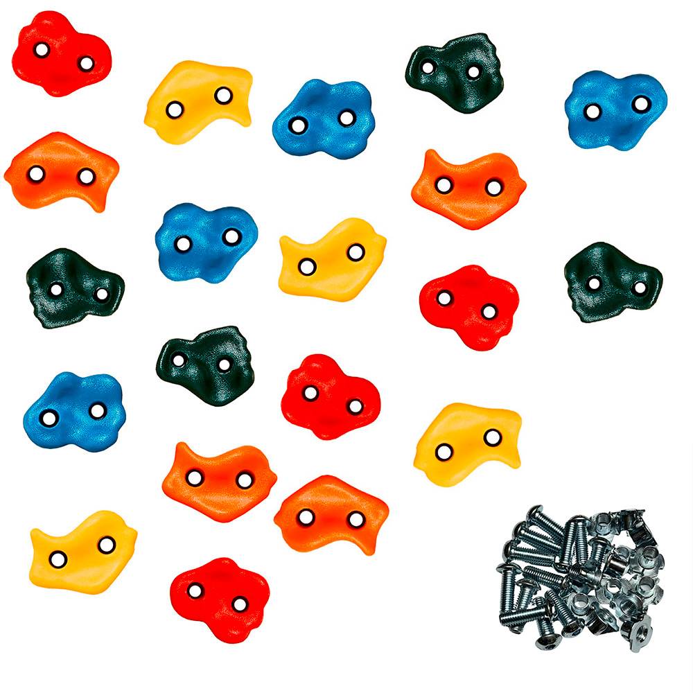 Kangui - 20 Pierres à grimper d'escalade pour structures de jeux - Fixations incluses Kangui - Image 1