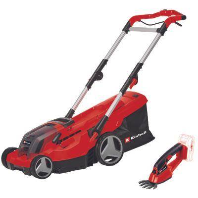 Einhell - Tondeuse à gazon sans fil GE-CM 36/37 Li + 2 batteries 3Ah + 2 chargeurs Power X-Change Einhell - Image 1