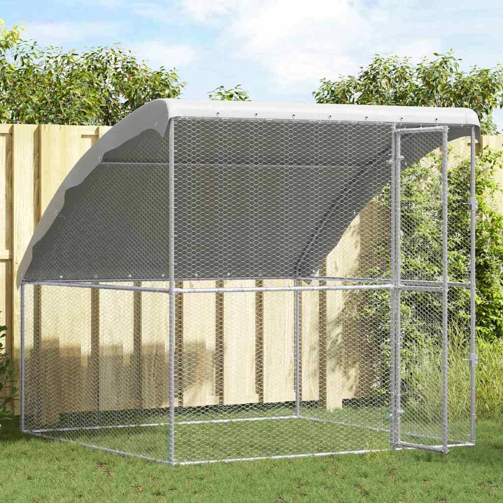 Vidaxl - Cage à poules Argenté 2 x 2 x 2 m Acier galvanisé vidaXL 42008372 - Image 4