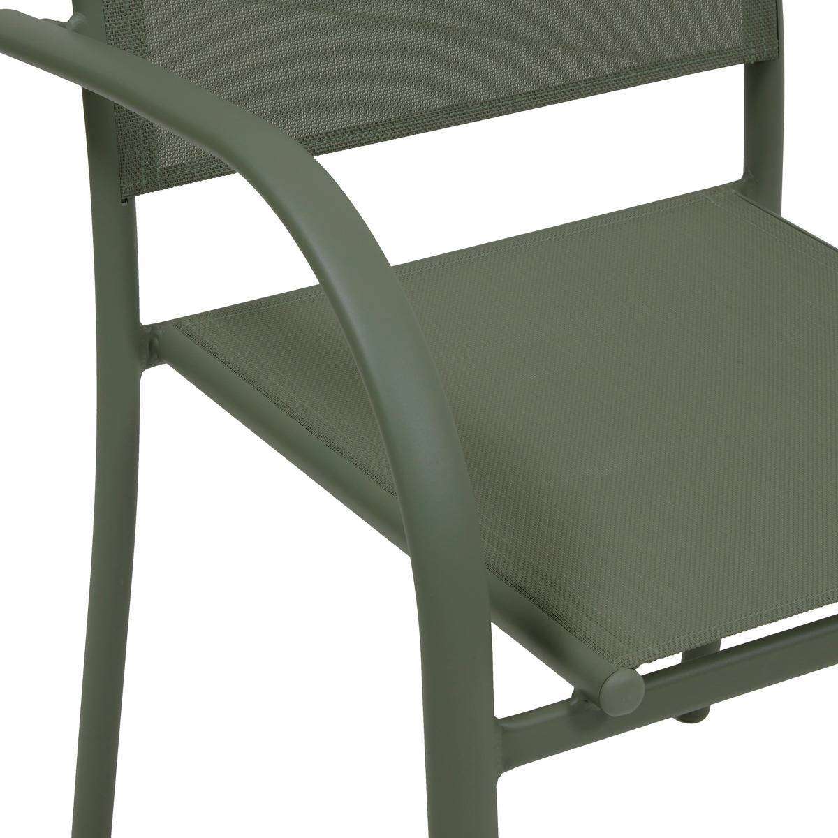 Hesperide - Fauteuil de jardin Piazza empilable vert laurier Hespéride - Image 4