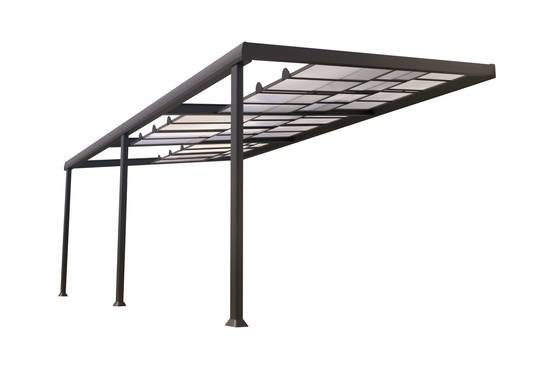 Couleurs du monde - Pergola adossée alu 3,5×6 m avec panneaux coulissants en polycarbonate – Couleurs du Monde - Image 2